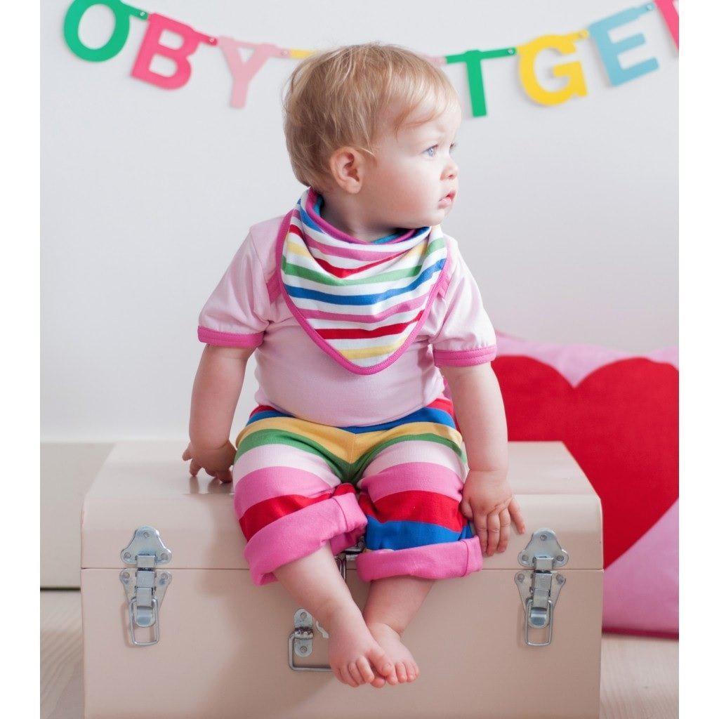 Toby Tiger Multi Pink Stripe Dribble Bib - Say It Baby 