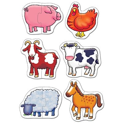 This fab Farmyard Jigsaw Puzzle by Orchard Games contains 6 puzzles in one box!
