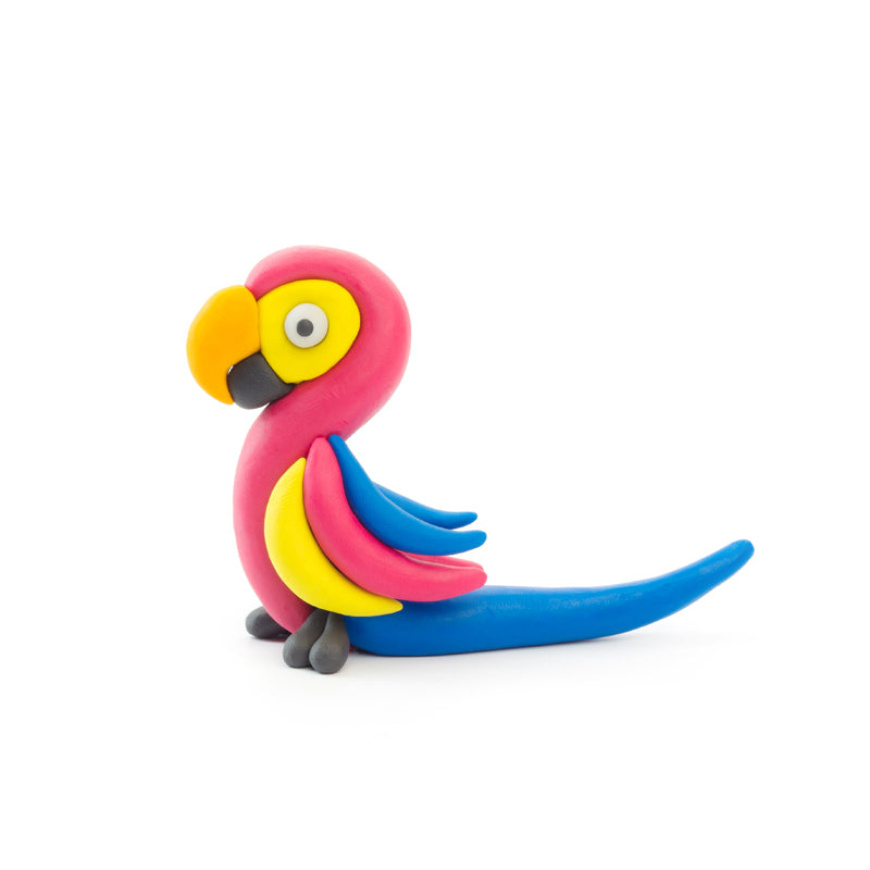 HEY CLAY Birds Modelling Set - Sold by Say It Baby Gifts. Parrot