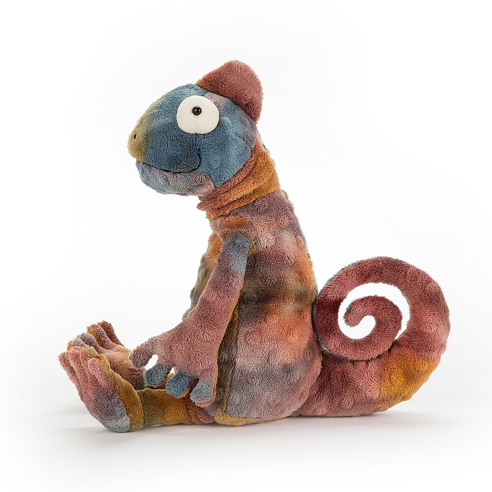 Jellycat Colin Chameleon - Say It Baby. From the renowned makers Jellycat, Colin is a cool reptile with big boggly eyes and a springy, sproingy tail!
