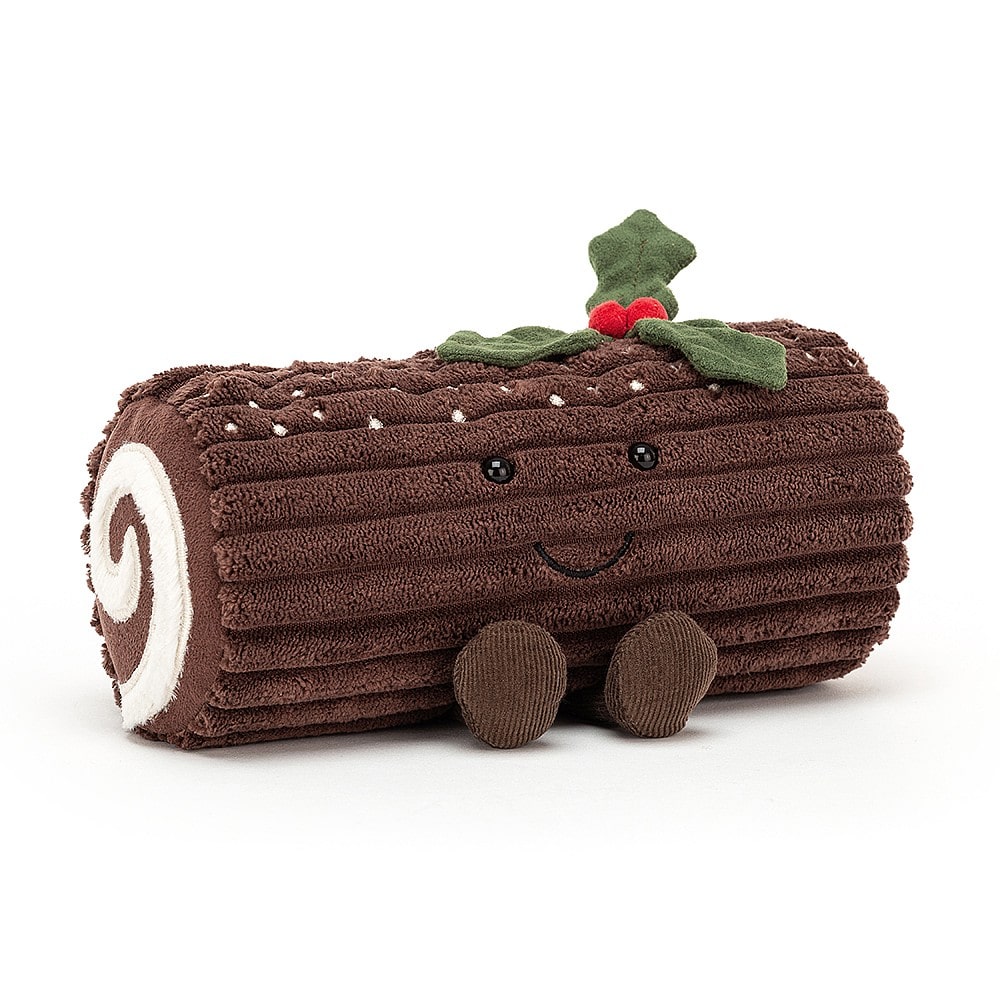 Jellycat Amuseable Yule Log - a happy little chocolately guy full of goodness!