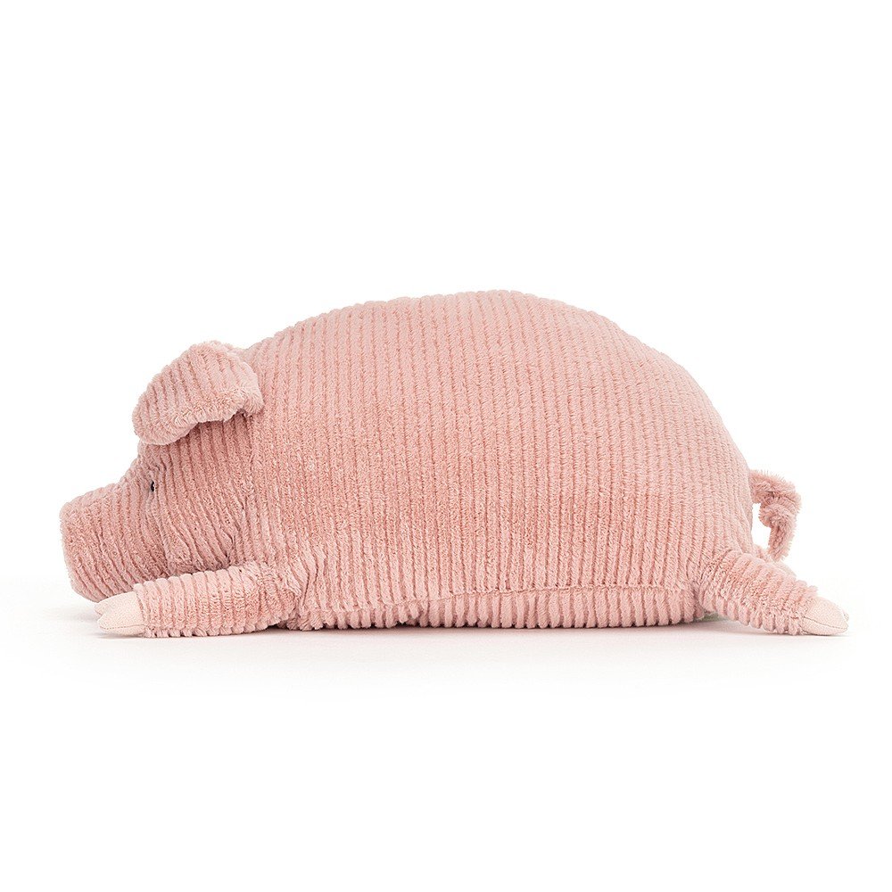 Jellycat Doopity Pig -  a lovely cordy soft toy by Jellycat. Side View. Say It Baby Gifts