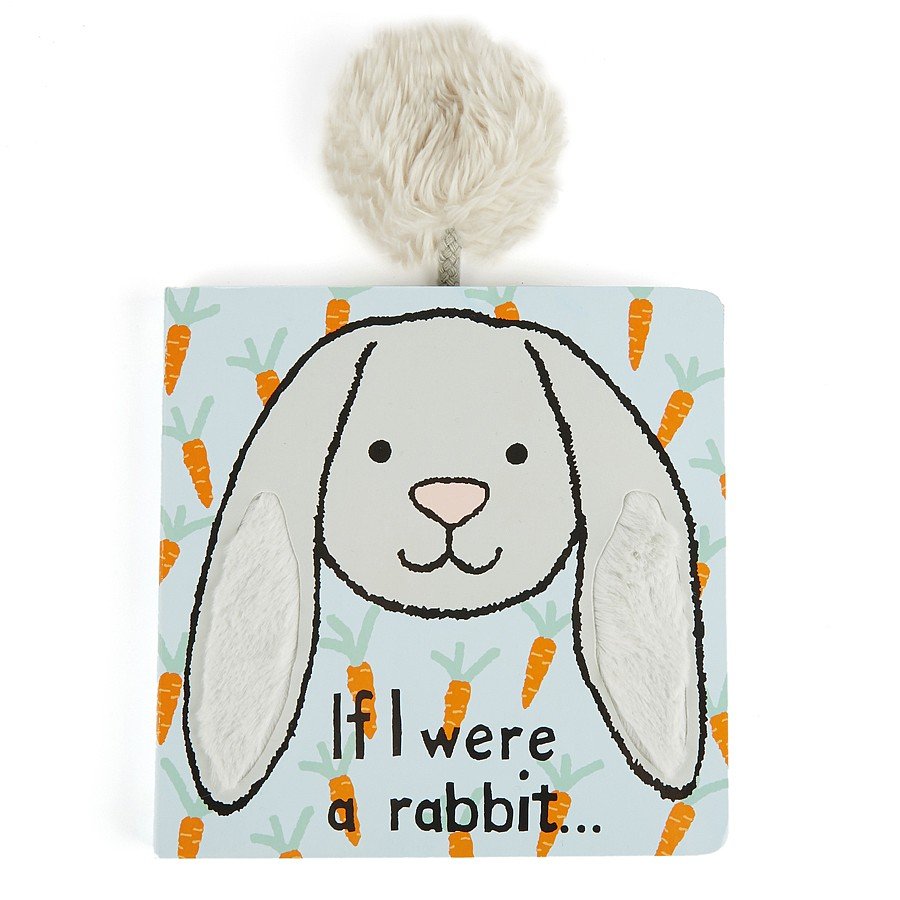 Jellycat If I Were A Rabbit Silver Board Book. Say It Baby Gifts 
