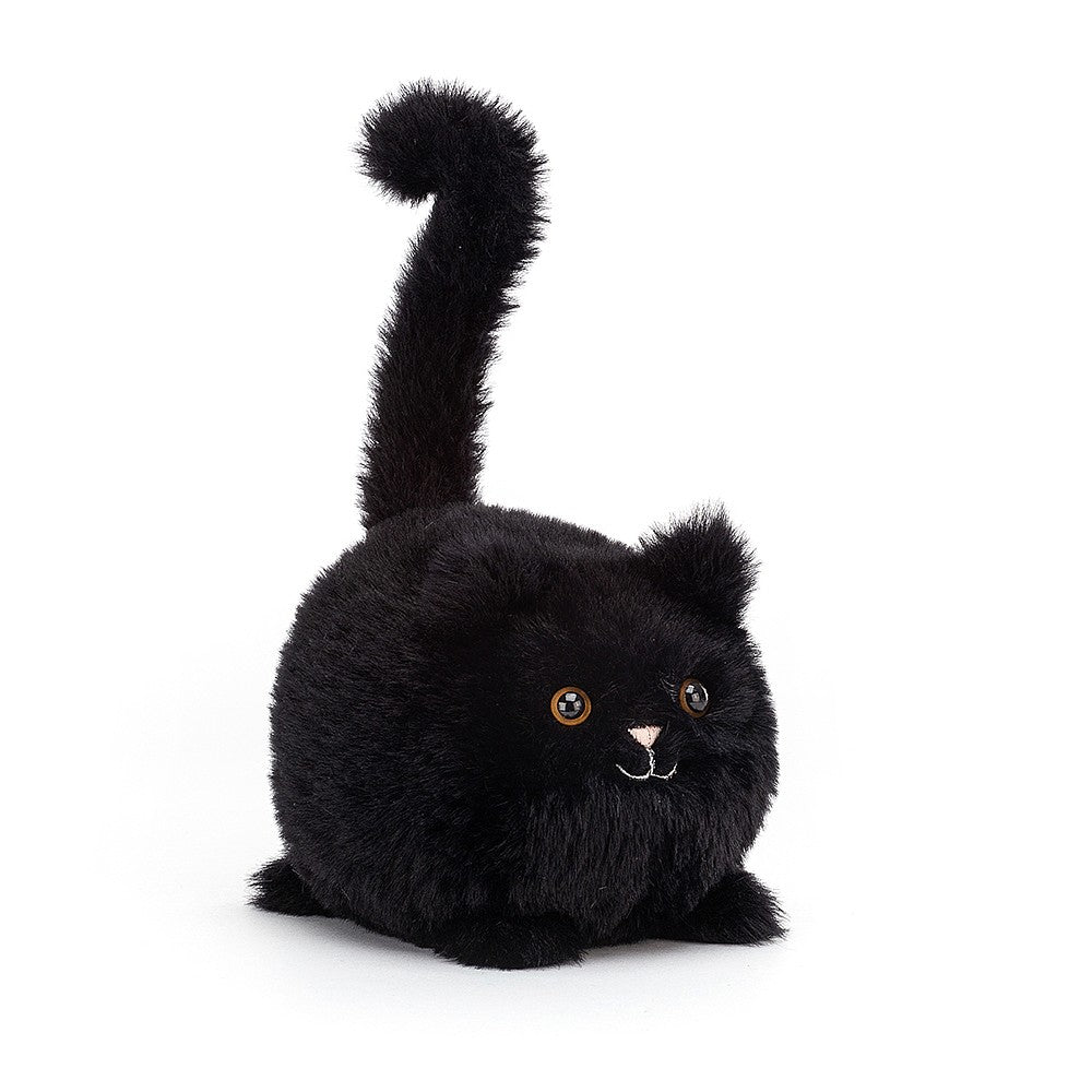 Jellycat Kitten Caboodle - Black. Kitten Caboodle is the cutest fluffball with liquorice fur, a sweet curly tail and round chubby body. Say It Baby Gifts