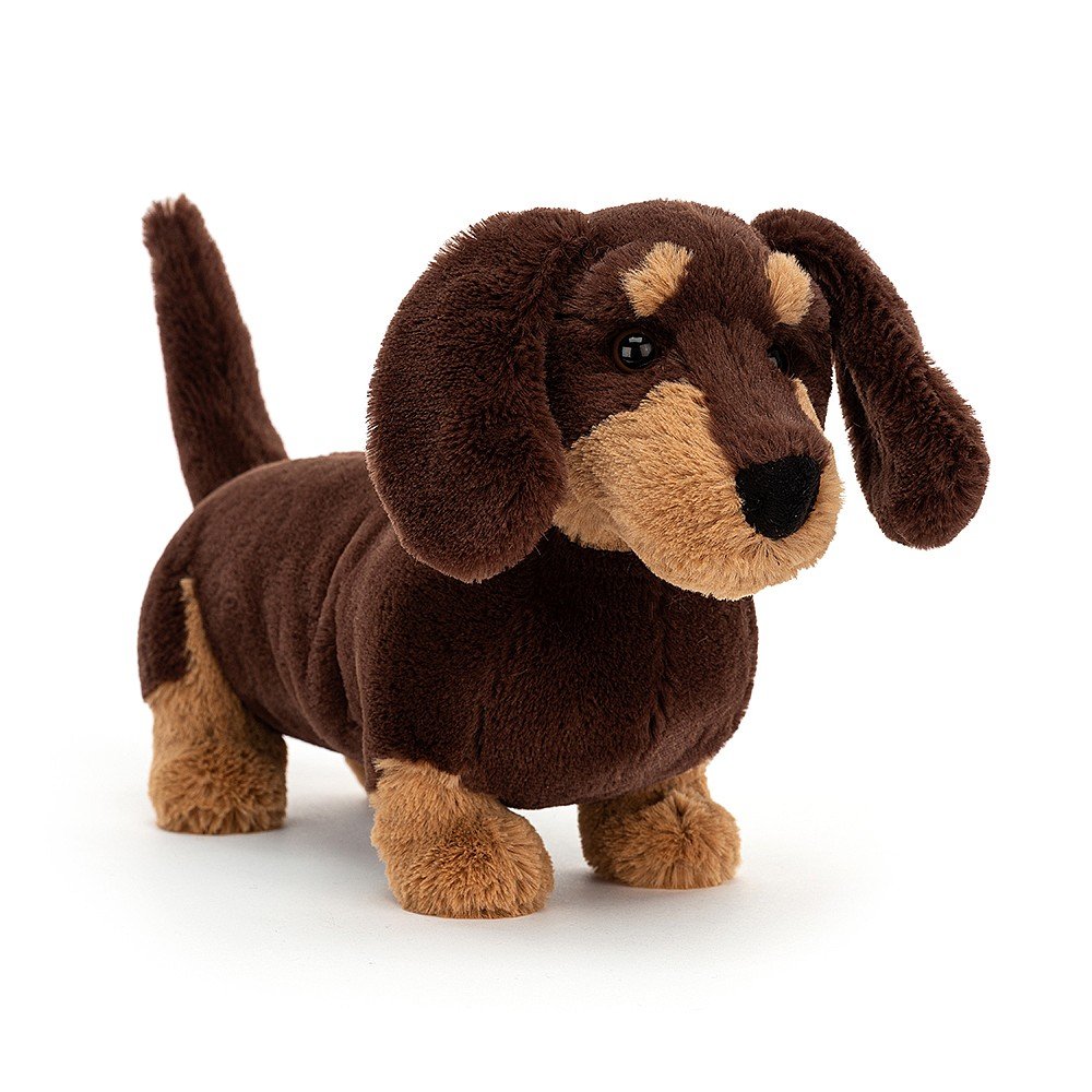 Jellycat Otto Sausage Dog. Meet Otto the Sausage dog - a dashing Dachshund!. Suitable from birth. Sold by Say It Baby Gifts
