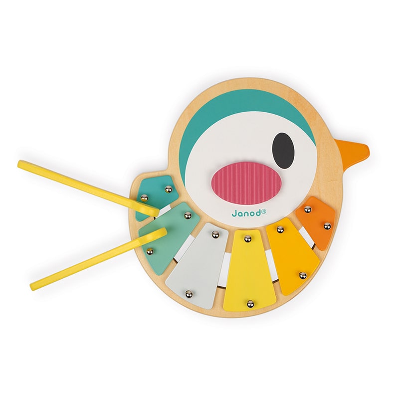 This sweet Janod Pure Bird Xylo is a lovely xylophone shaped like a small bird.