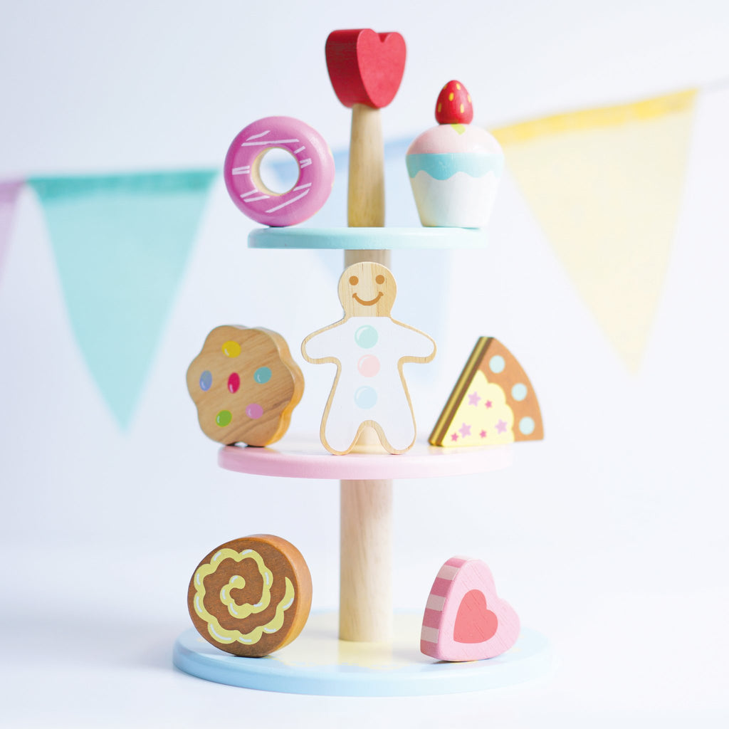 It's time for afternoon tea! This fabulous Le Toy Van Three Tier Cake Stand is a brilliant imaginative gift for young children. 
