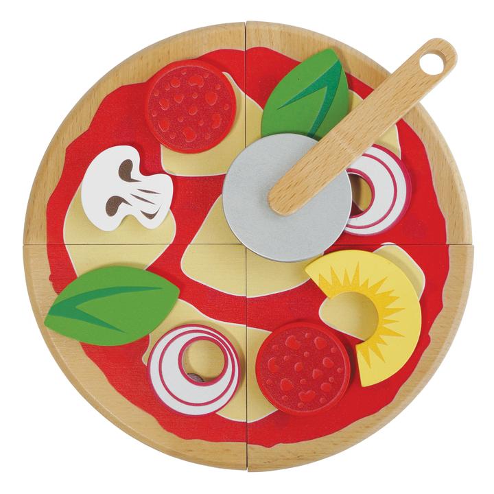 Le Toy Van Wooden Toy Pizza - suitable for age 2 +