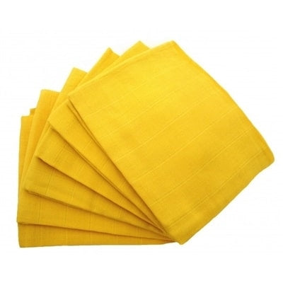 Muslinz - Yellow Premium Baby Muslin Squares (Pack of 12) - Say It Baby 
