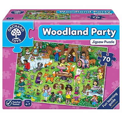 Orchard Toys Woodland Party Jigsaw Puzzle - An enchanting 70 piece jigsaw puzzle by Orchard Toys that kids will love!