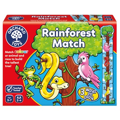 Orchard Toys Rainforest Match Game - match colour or animal and race to build the tallest tree! Sold by Say It Baby Gifts