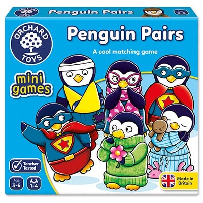 Orchard Toys Penguin Pairs Mini Game - Say It Baby 