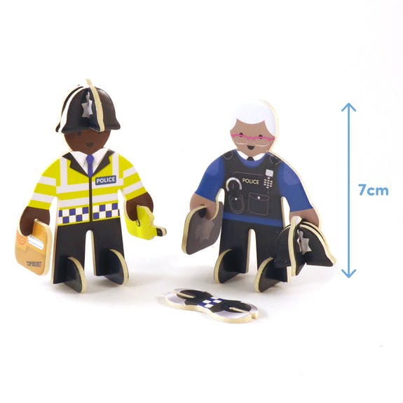 Ready for action - to the rescue! This brilliant Rescue Eco-Friendly Build and Play Set by Playpress contains 4 characters 2 police officers and 2 fearless firefighters, along with the kit that they need! Plastic free play