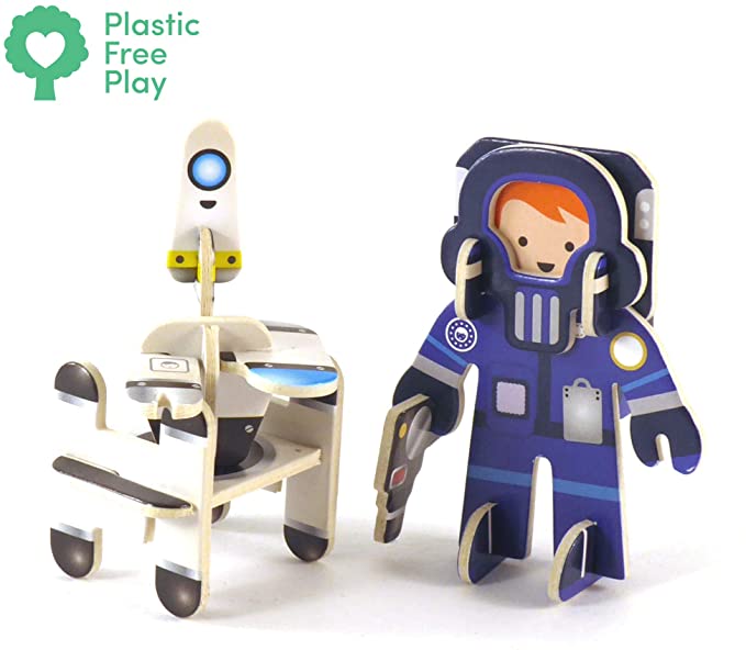 Star Searchers Eco-Friendly Build and Play Set. Plastic Free play