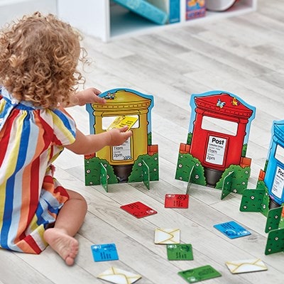 Orchard Toys Post Box Game - Match letters to the coloured post boxes in this single player activity or multi-player game