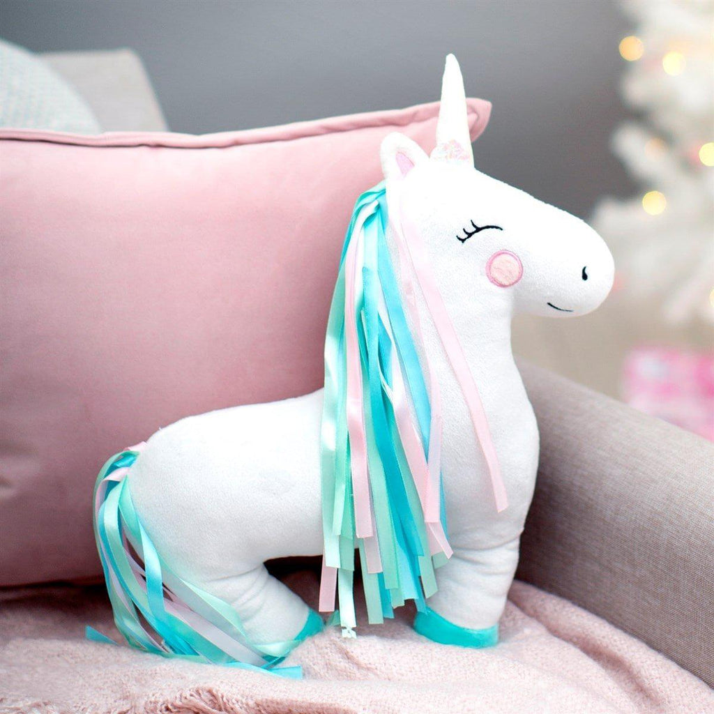 Sass & Belle Rainbow Unicorn Decorative Cushion - Say It Baby 