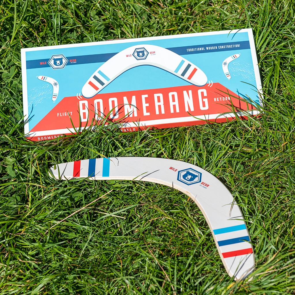 A great gift for an outdoorsy family, this traditional wooden boomerang is designed to return to the thrower - perfect for taking out to the beach or a park. Instructions included.