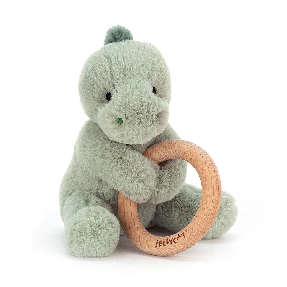 Jellycat Shooshu Dino Wooden Ring Toy - Say It Baby 