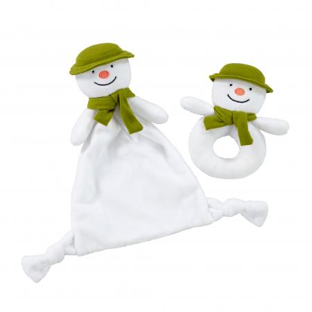 The Snowman Ring Rattle and Comfort Blanket Set