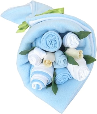 Say It Baby - Traditional Twin Baby Boy Clothes Bouquet - Say It Baby 