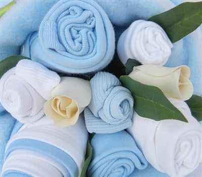 Say It Baby - Traditional Twin Baby Boy Clothes Bouquet - Say It Baby 