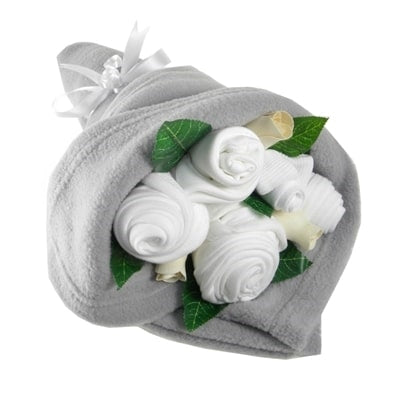 Say It Baby - Traditional Baby Silver Clothes Bouquet - Say It Baby 