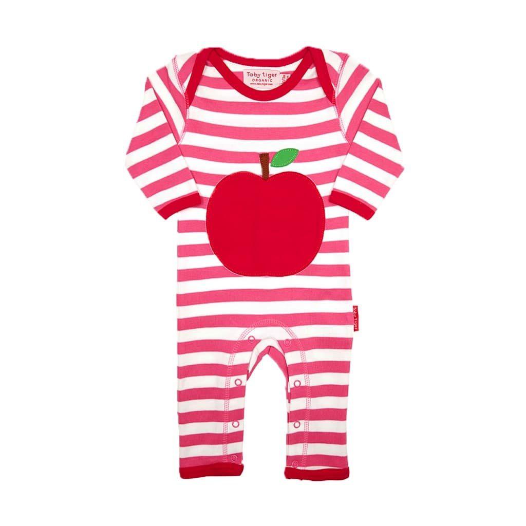 Toby Tiger Organic Red Apple Romper - Say It Baby 