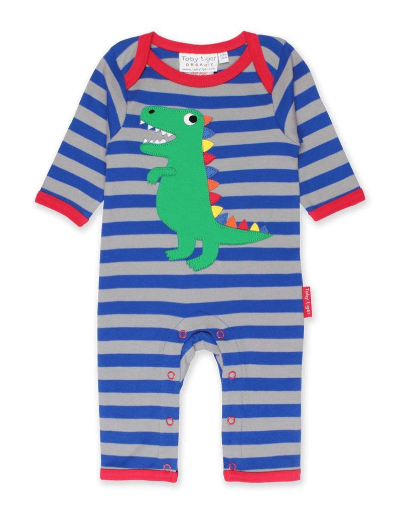 Toby Tiger Organic T-Rex Dino Sleepsuit - Say It Baby 
