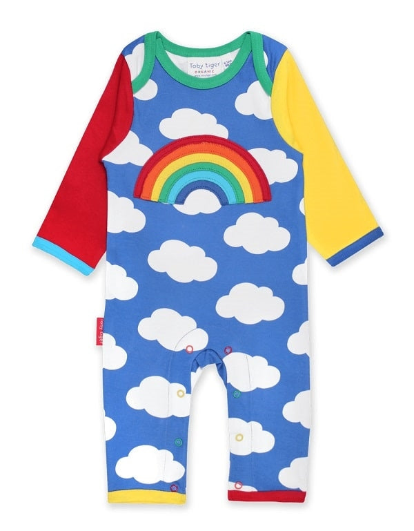 Toby Tiger Organic Rainbow Sleepsuit - Say It Baby 