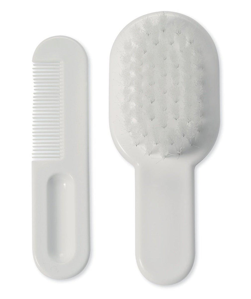 White Baby Brush & Comb Set - Say It Baby 