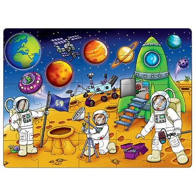 Learn about space in this fun cosmic jigsaw puzzle by Orchard Toys!