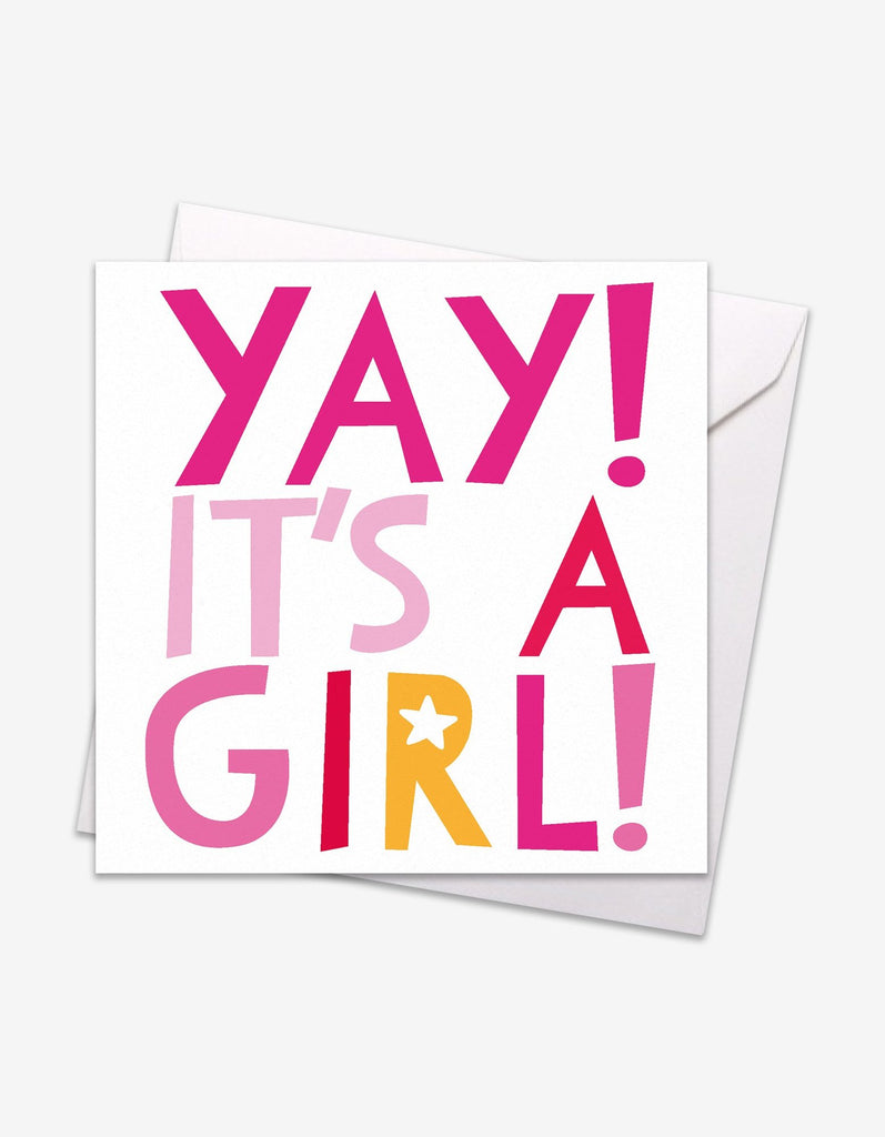 Toby Tiger Yay It's A Girl Baby Card