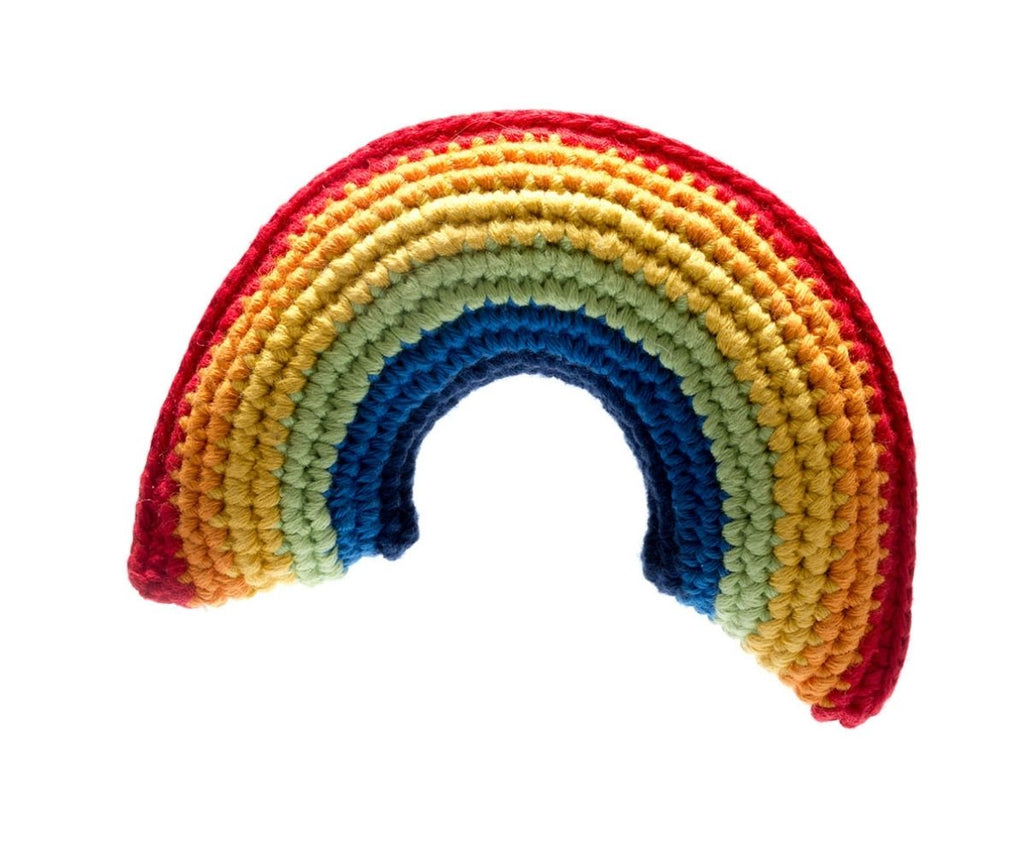 Best Years Crochet Cotton Rainbow Toy. Sold by Say it Baby Gifts