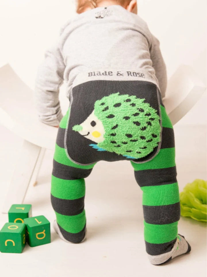Blade & Rose Bold Hedgehog Leggings. Sold by Say It Baby Gifts.