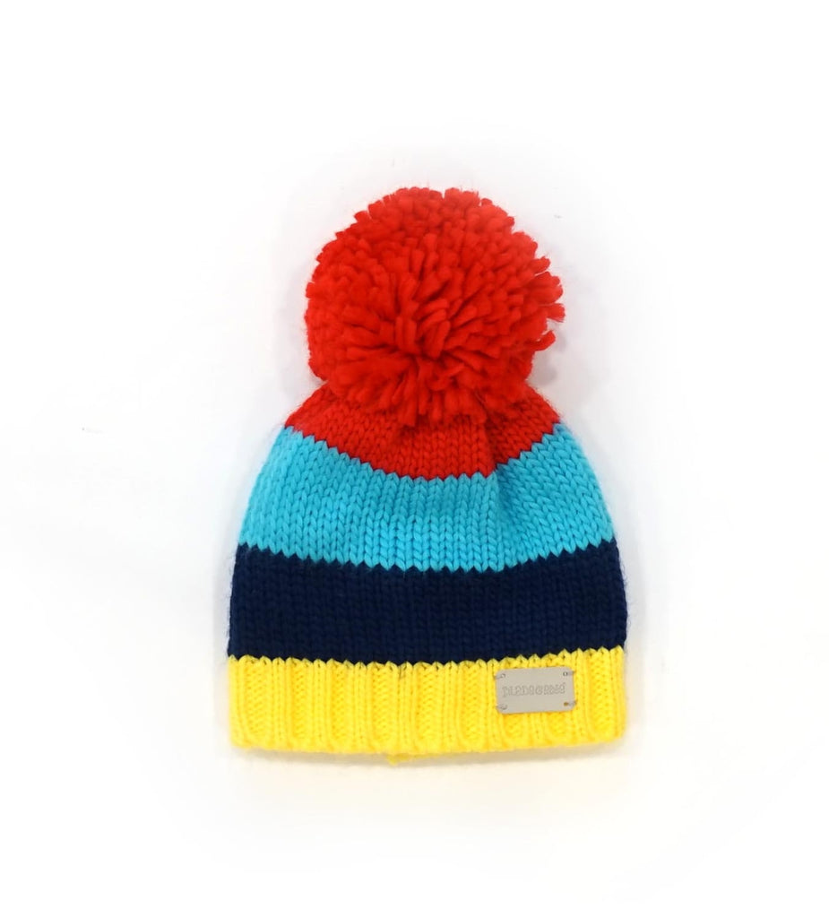 Blade & Rose Bright Stripe Bobble Hat - bold, bright and fun! A gorgeous colourful and cosy hat - perfect to keep little ones head warm. Fleece Lined. Say It Baby Gifts