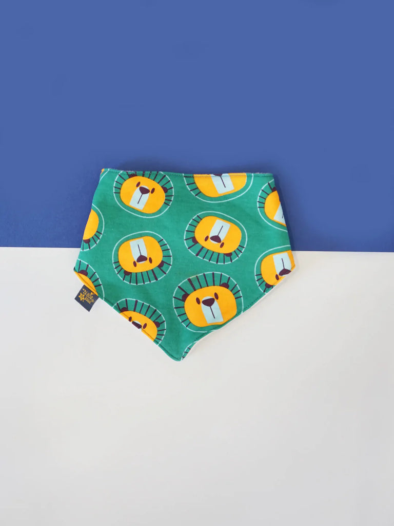 Blade & Rose Frankie The Lion Bib - bold, bright and fun! This gorgeous bandana bib is green in colour with the cutest lion design.. Sold by Say It Baby Gifts