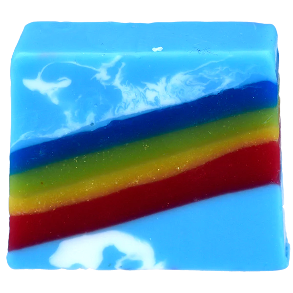 Bomb Cosmetics Flying Colours Soap Bar. Sold by Say It Baby Gifts