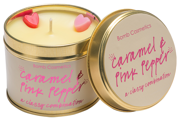 Caramel and Pink Pepper Tin Candle - Say It Baby 
