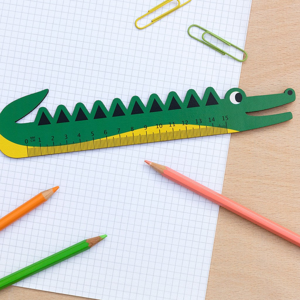 Crocodile Wooden Ruler by Rex London - Say It Baby Gifts