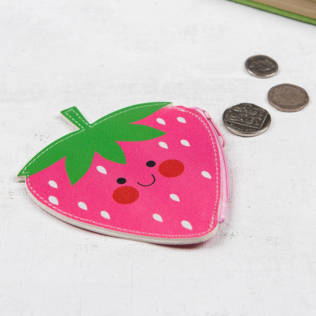 Hello Strawberry Vinyl Purse by Rex London. Say It Baby Gifts