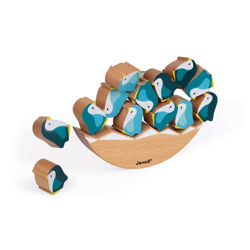 This fab Janod WWF Penguin See-Saw Game is a wonderful wooden learning toy with 15 sweet penguin pieces that little one's can balance on top of a wooden iceberg!