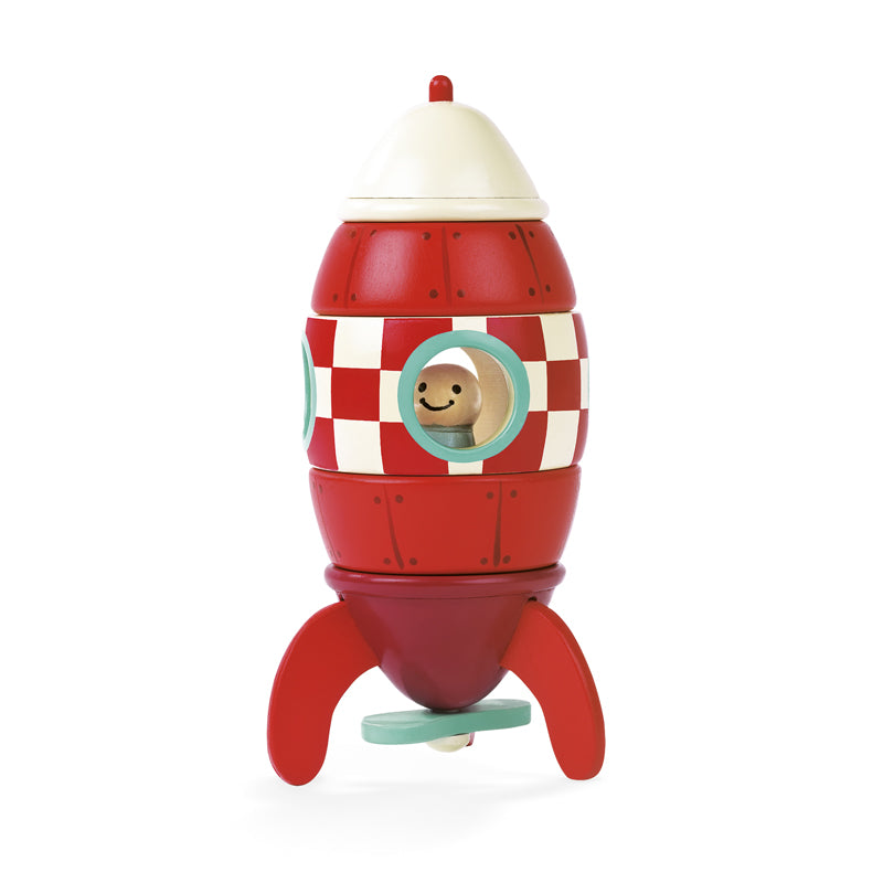 Janod Wooden Magnetic Rocket - Say It Baby 