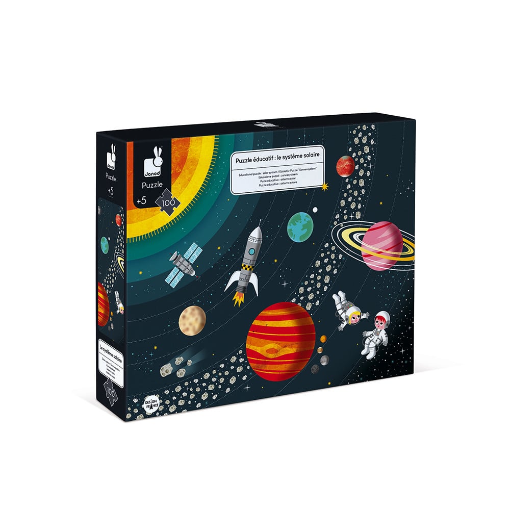 Janod Solar System Puzzle. This is a beautifully illustrated puzzle will help children to discover the solar system.