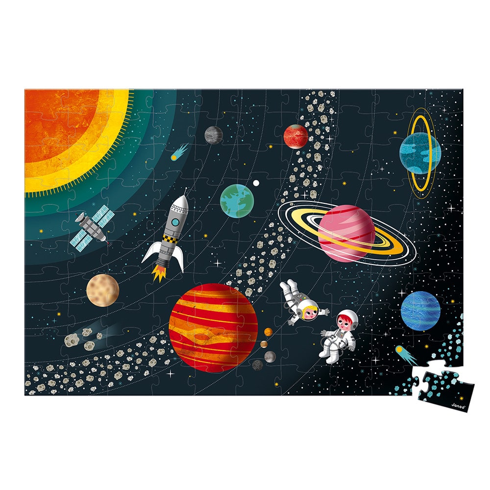 Janod Solar System Puzzle. This is a beautifully illustrated puzzle will help children to discover the solar system.
