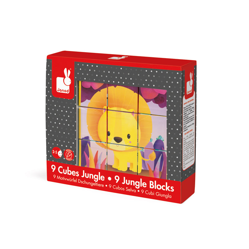 Janod Jungle Blocks Animal Puzzle - Say It Baby 