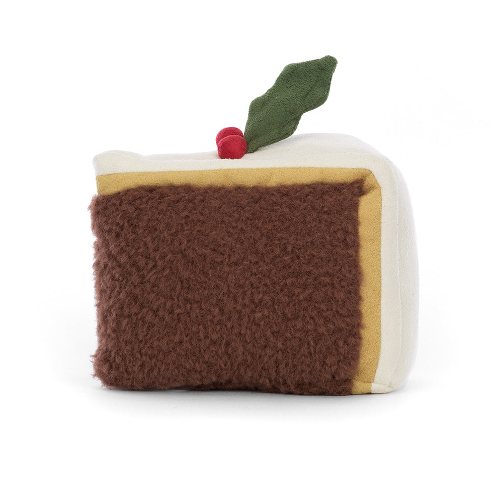 Jellycat Amuseable Slice of Christmas Cake - a showstopper of a cake! Sold by Say It Baby Gifts