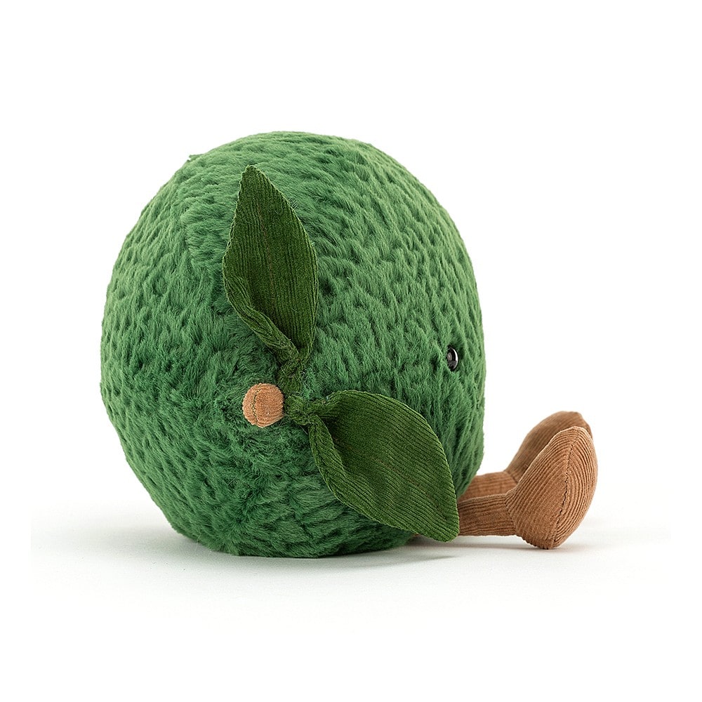 Jellycat Lime - Tubby and textured in deep fruity green with the softest zesty body, cordy feet and leaf detail, Lime is a fabulous zingy wonder, sure to make you smile!