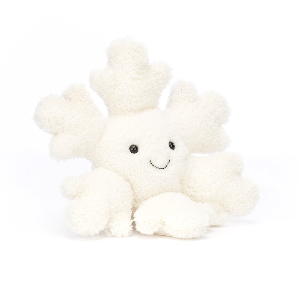 Jellycat Amuseable Snowflake - a lovely little winter pal, Snowflake has the softest little branches and a great big smile. Sold by Say It Baby Gifts
