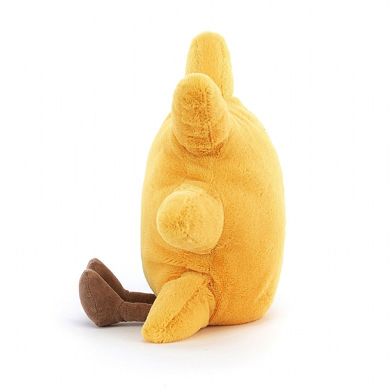 Jellycat Amuseable Sun. An all-weather friend in buttery gold, sporting cheery cordy chocolate feet and a great big smile! Sold by Say It Baby Gifts