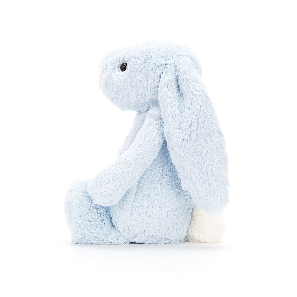 Jellycat Bashful Bunny Blue Medium Size within our Jellycat Blue Bunny Baby Bouquet Box by Say It Baby Gifts